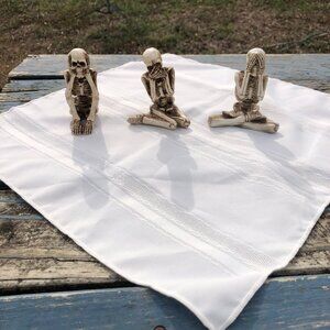 Skeleton Figurines, set of "See No Evil, Hear No Evil, Speak No Evil."